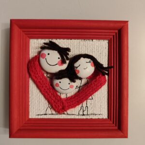 Handmade Family Clay Frame - 3D Handmade Frame