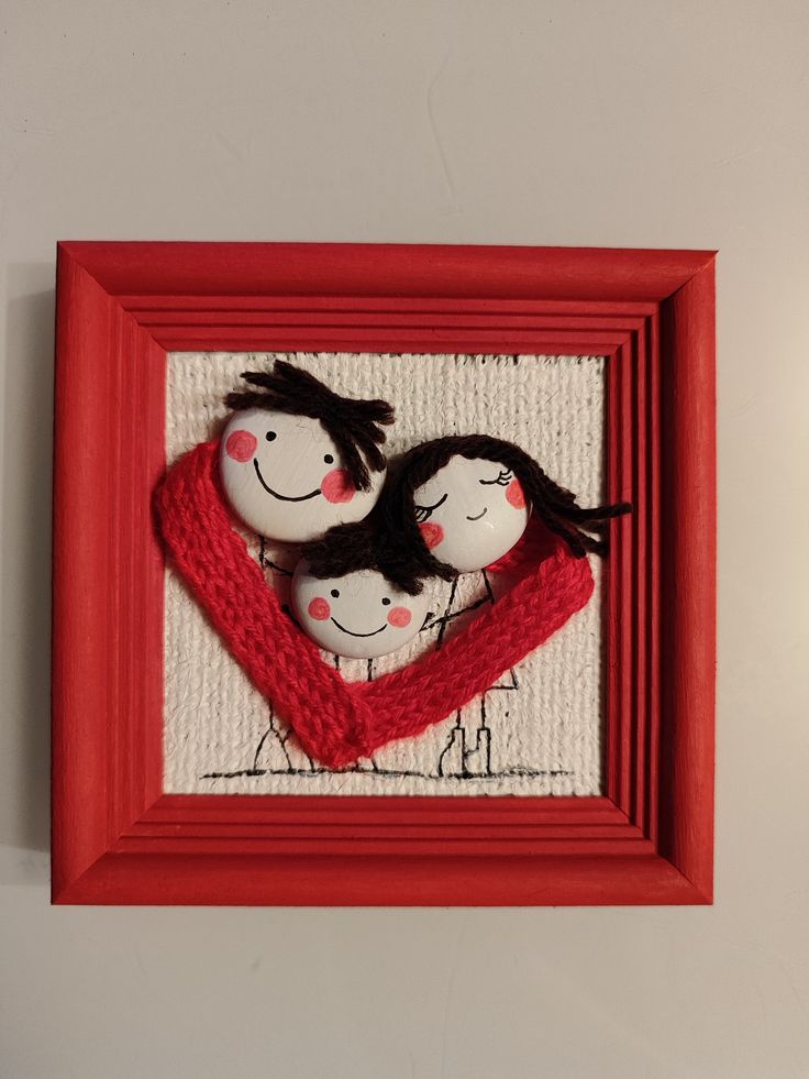 Handmade Family Clay Frame - 3D Handmade Frame